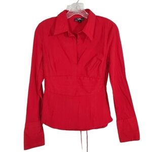 I.N. San Francisco Boho Red Shimmery Top